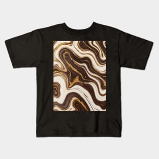 Brown marble gradient Kids T-Shirt